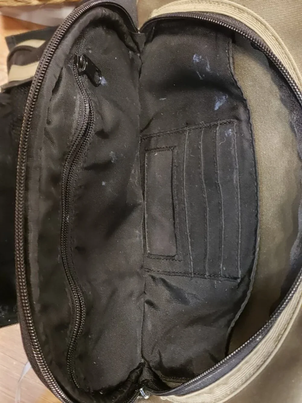 Catini Diaper Bag Backpack Tan Black Multi Pocket Travel